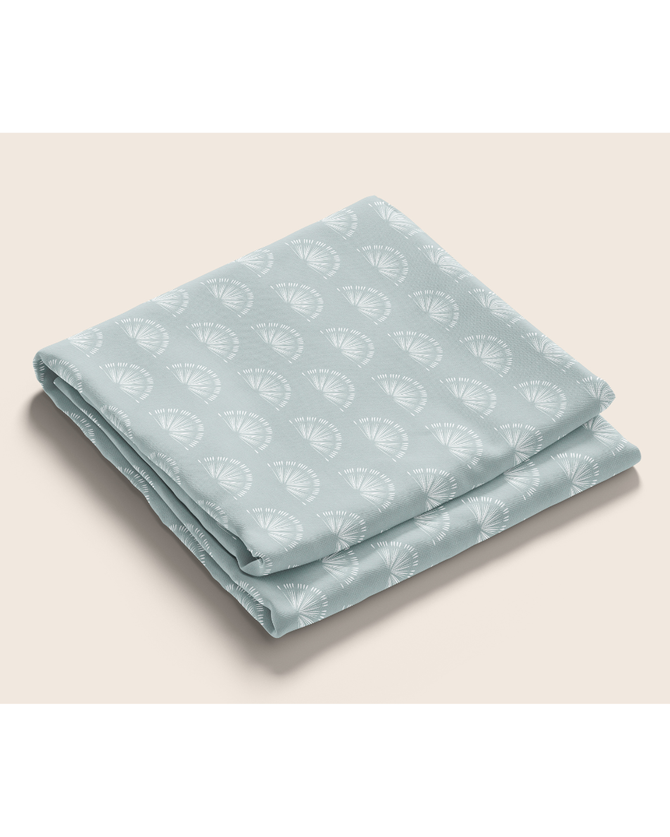 Solace 300TC Satin Cotton Bedsheet in Blue