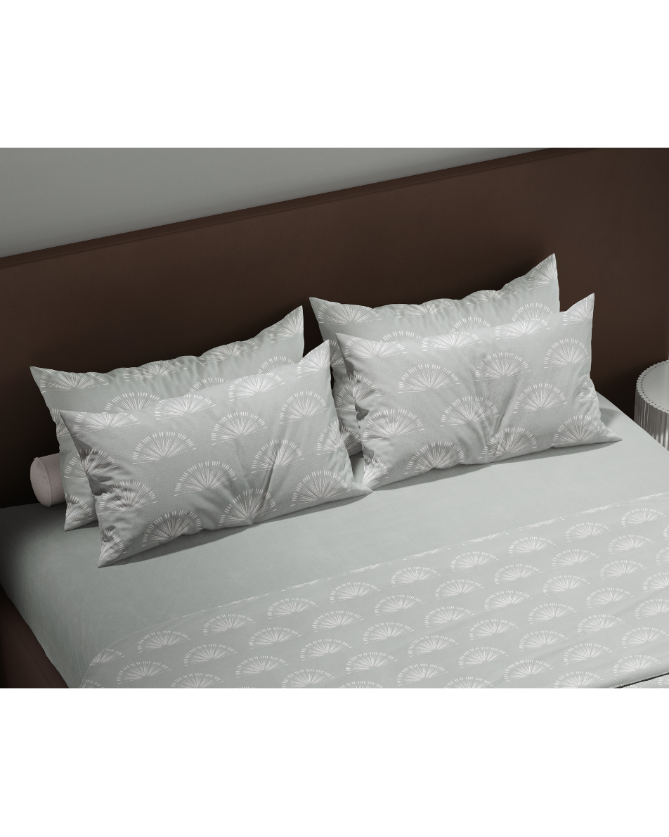 Solace 300TC Satin Cotton Bedsheet in Blue