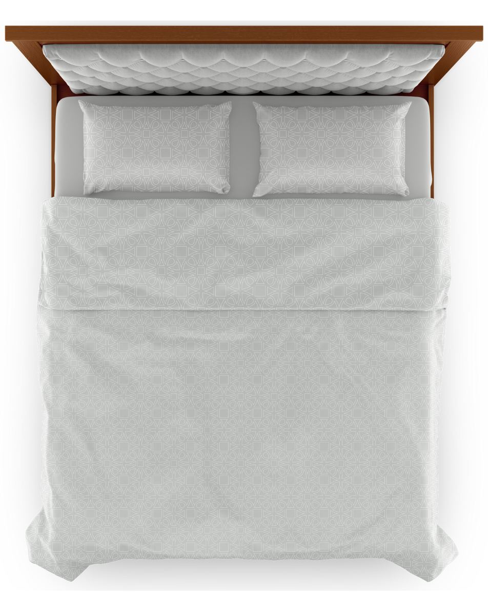 Veil 300TC Satin Cotton Bedsheet in Light grey