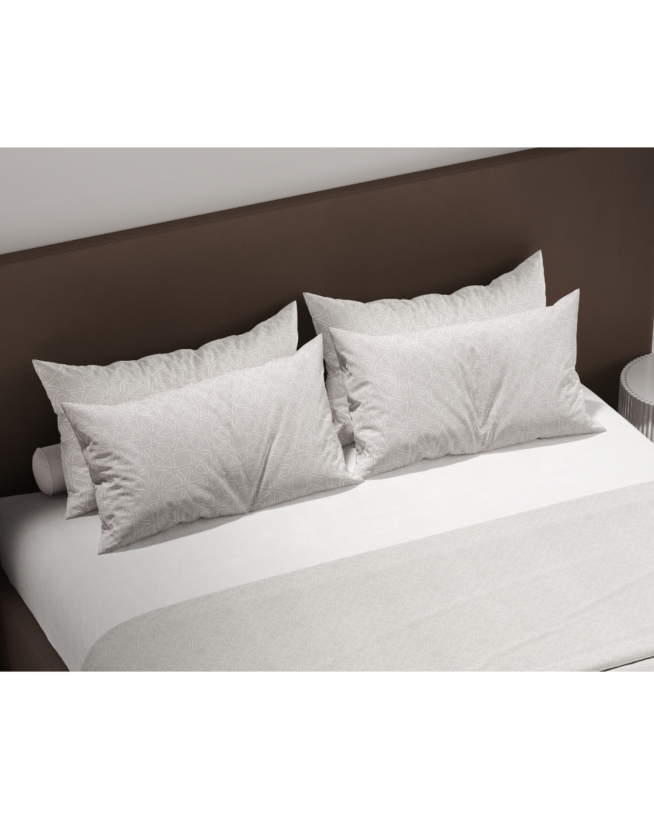 Veil 300TC Satin Cotton Bedsheet in Light grey