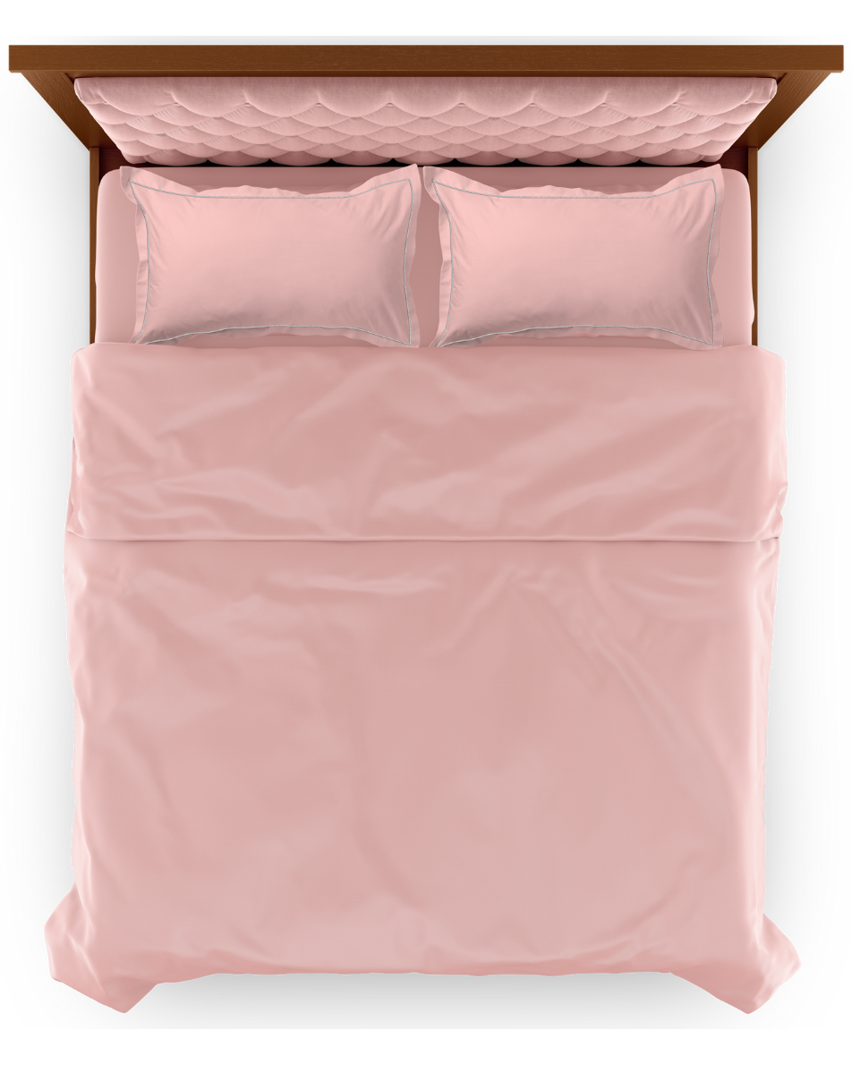 Blush Berry 300TC Satin Cotton Bedsheet in Pink