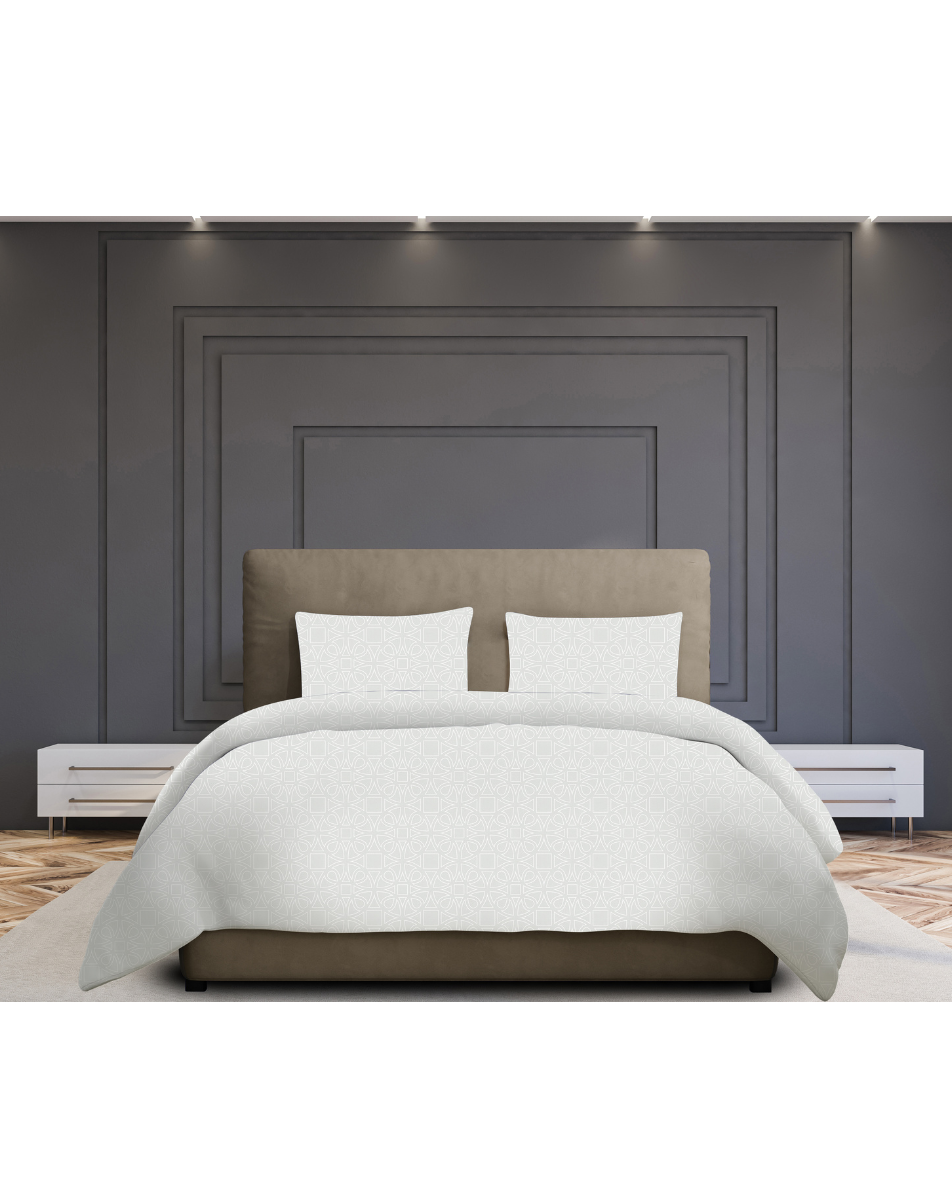 Veil 300TC Satin Cotton Bedsheet in Light grey