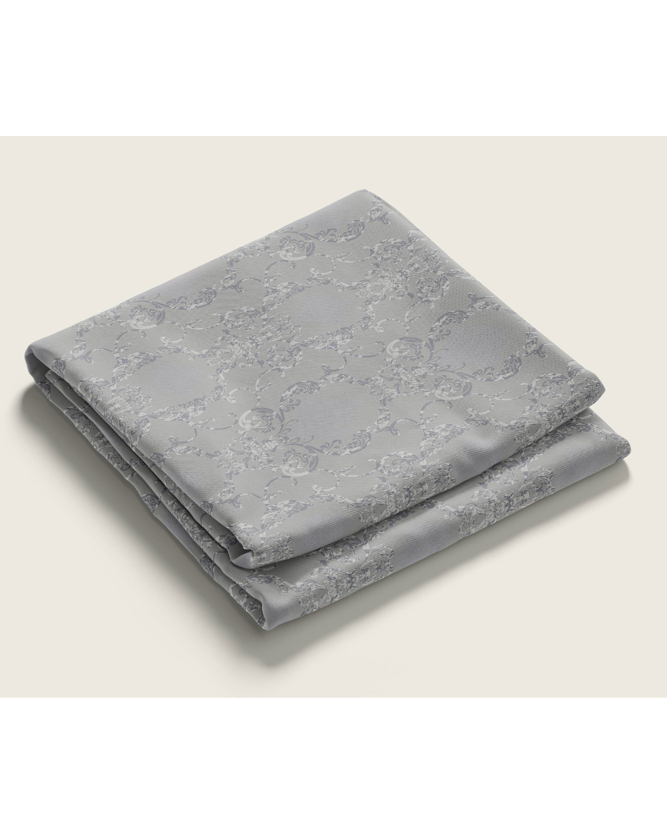 Midnight Sigil 300TC Satin Cotton Bedsheet in Violet Grey